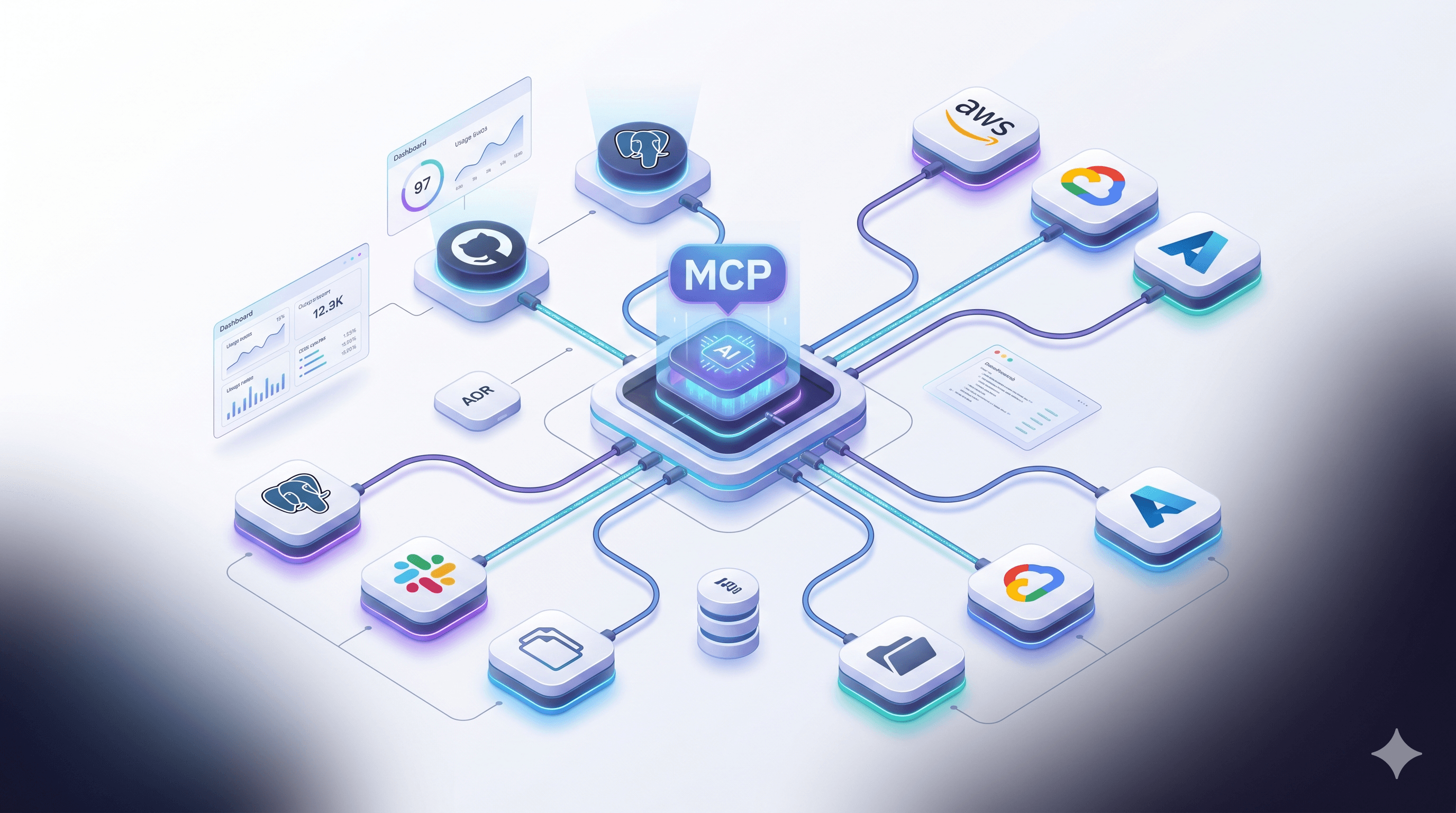 Model Context Protocol MCP infrastructure connecting AI tools to external systems in 2026
