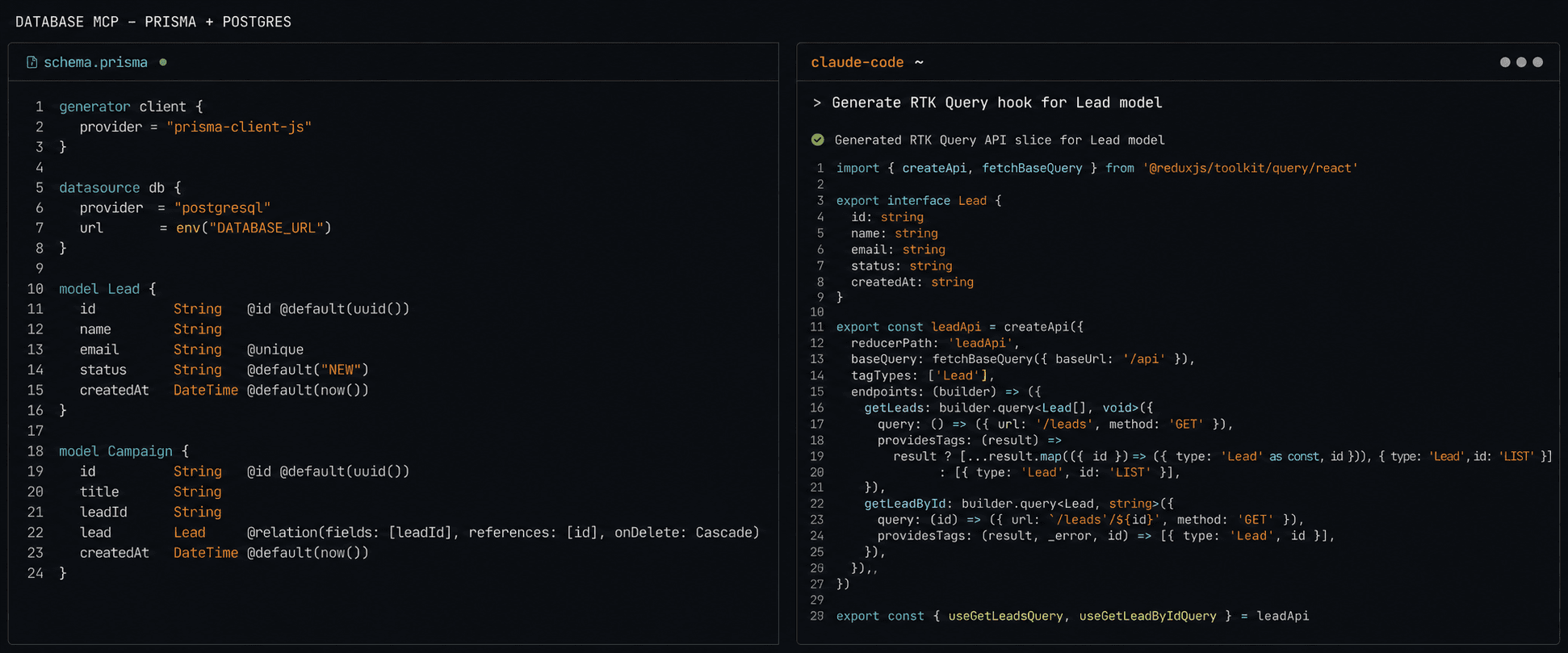 Postgres Prisma MCP server for Claude Code — live schema access for frontend developers